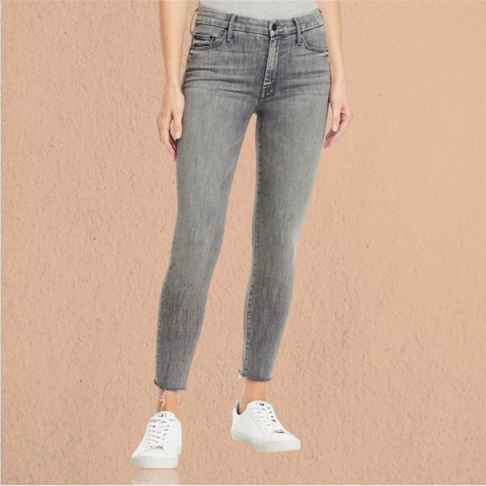 MOTHER Women's Looker ankle frayed hem size 28 gray